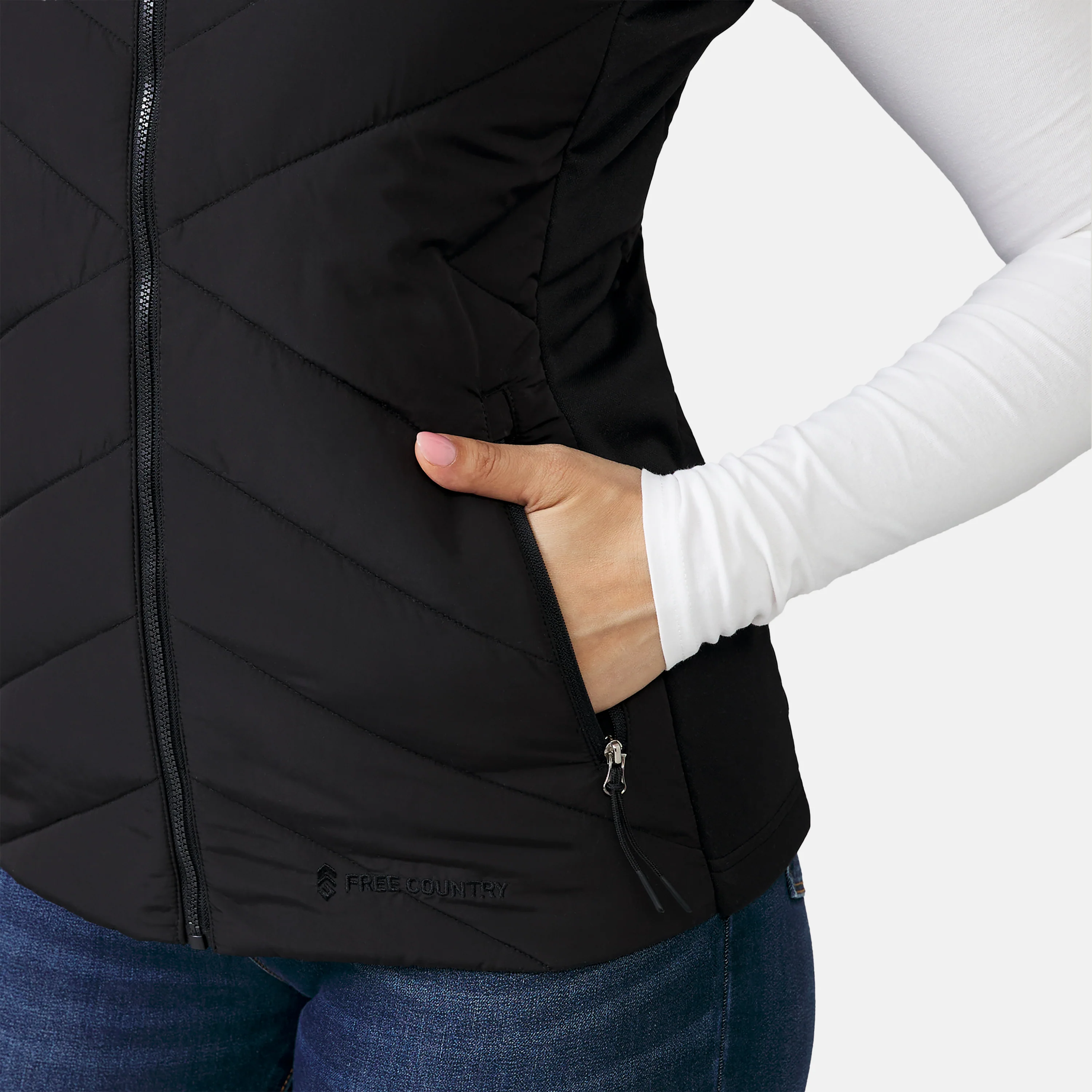 Women's Quilted Hybrid Vest - Image 16