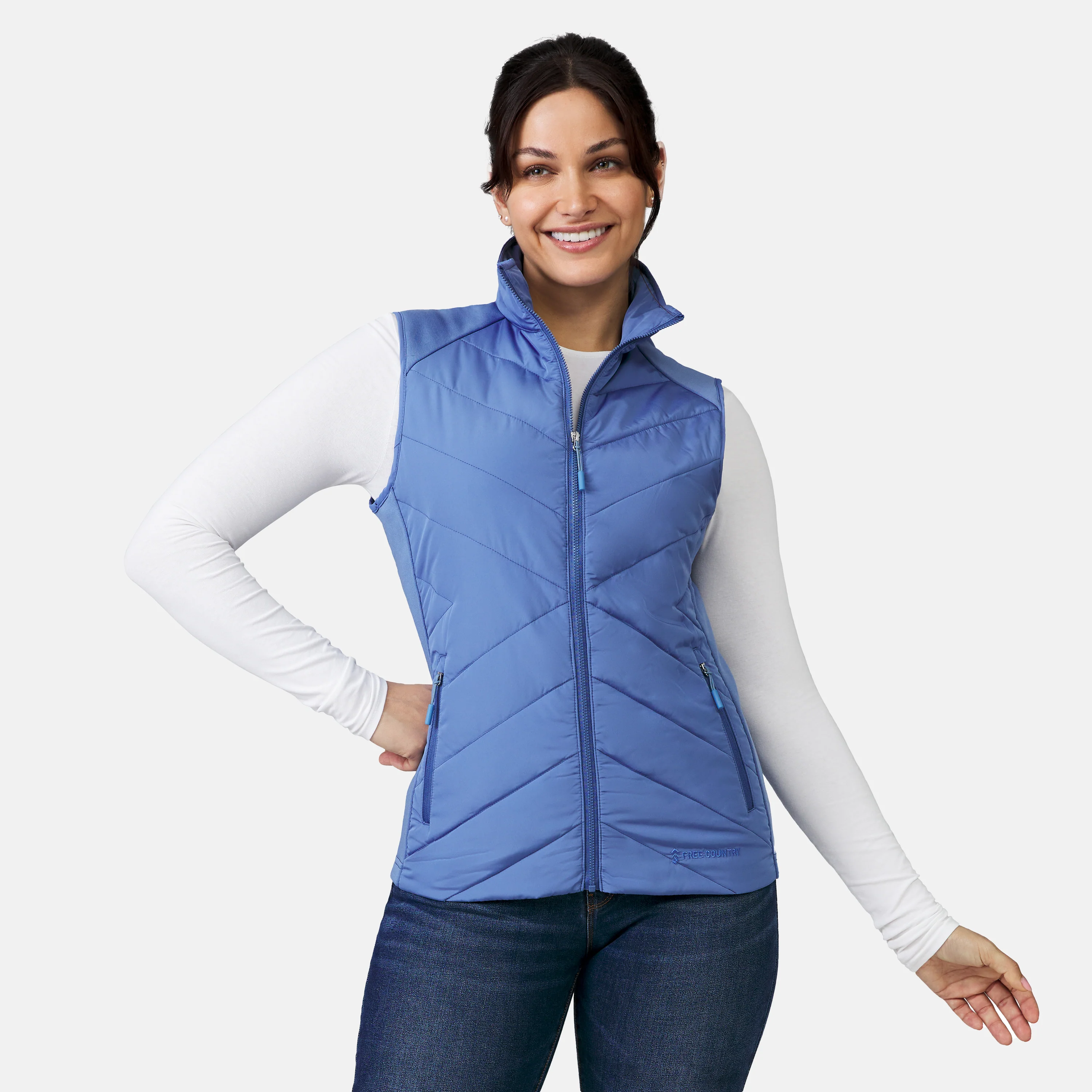 Women's Quilted Hybrid Vest - Image 8