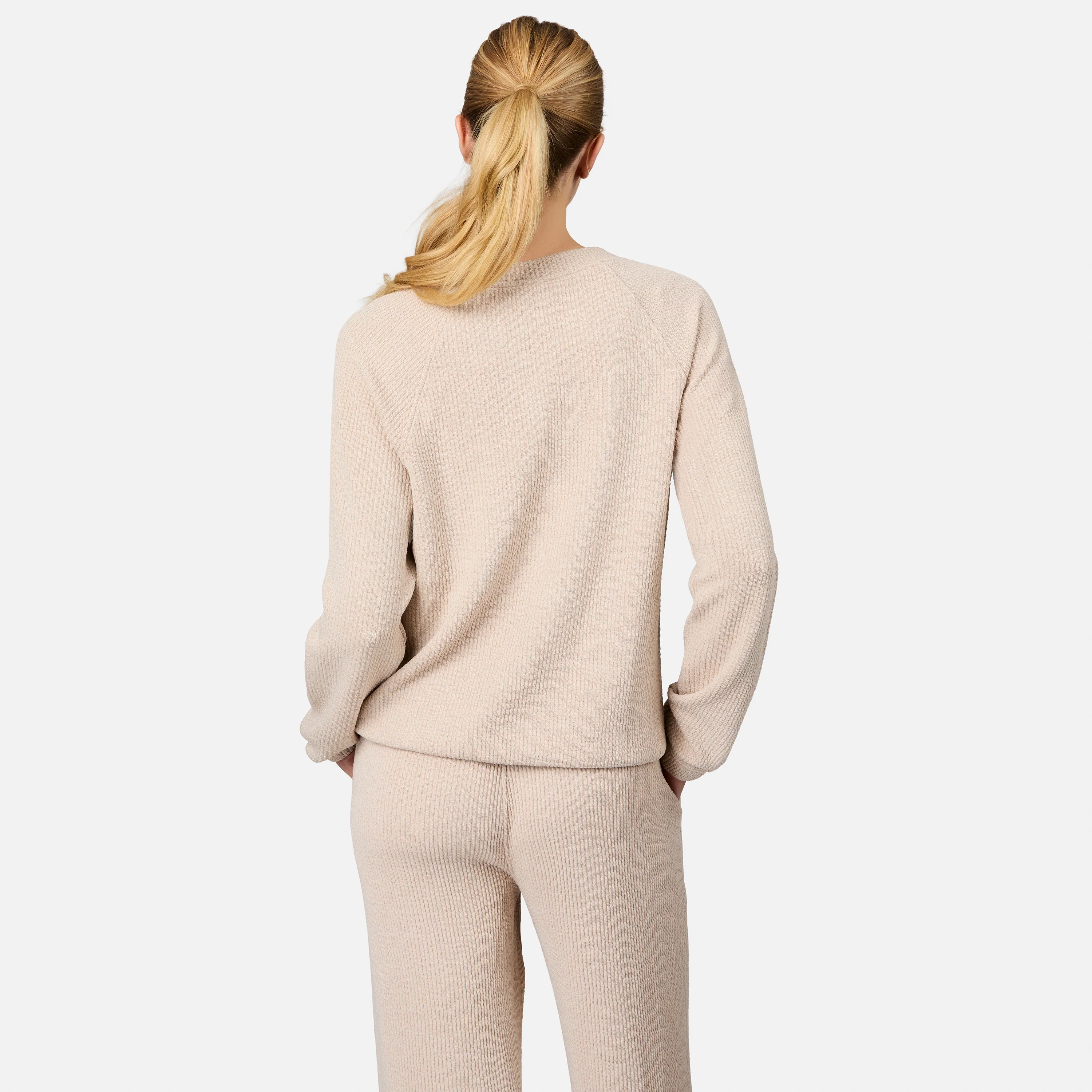 Women's Ripple Knit Long Sleeve Pullover Top - Image 6