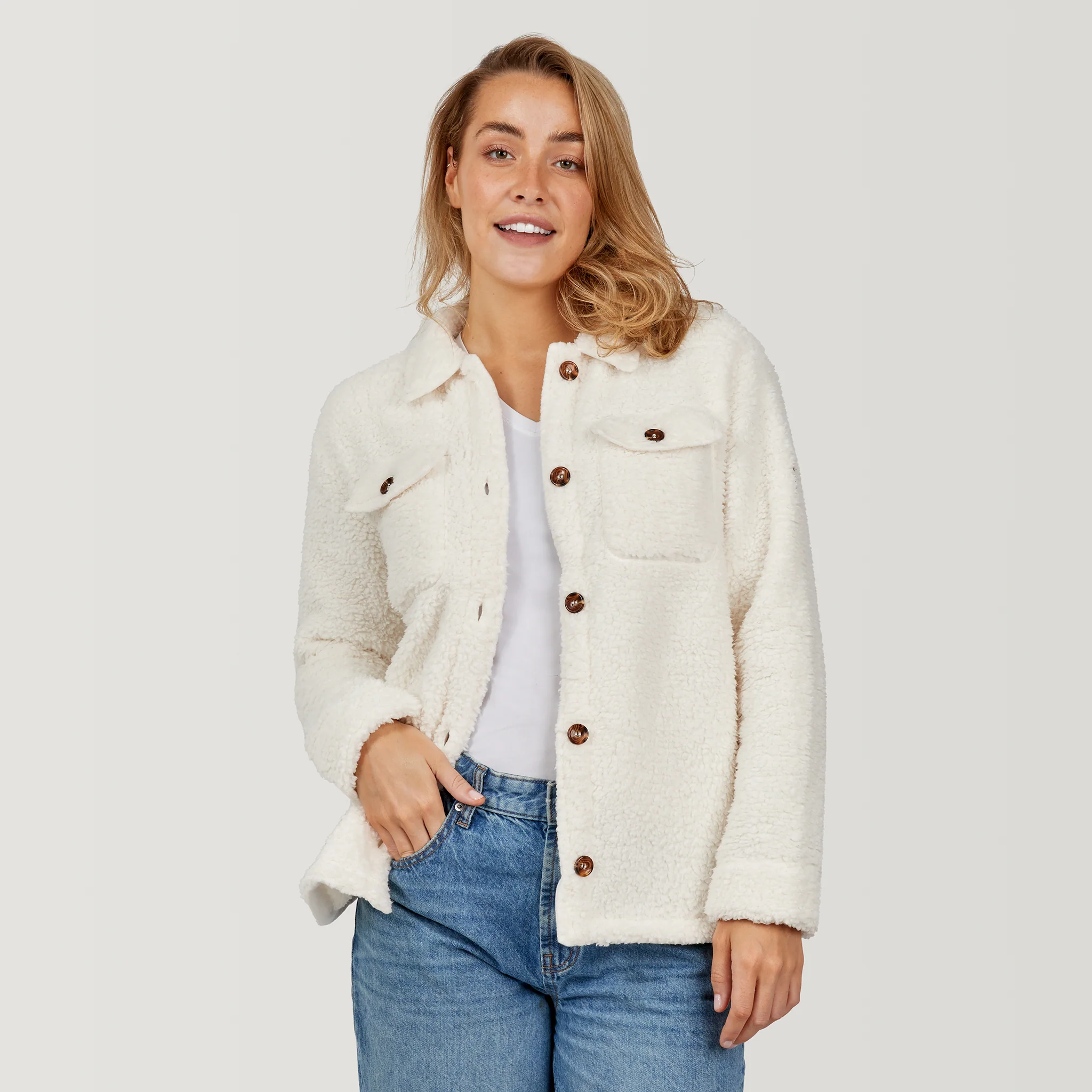 Women's Sherpa Shacket - Image 7