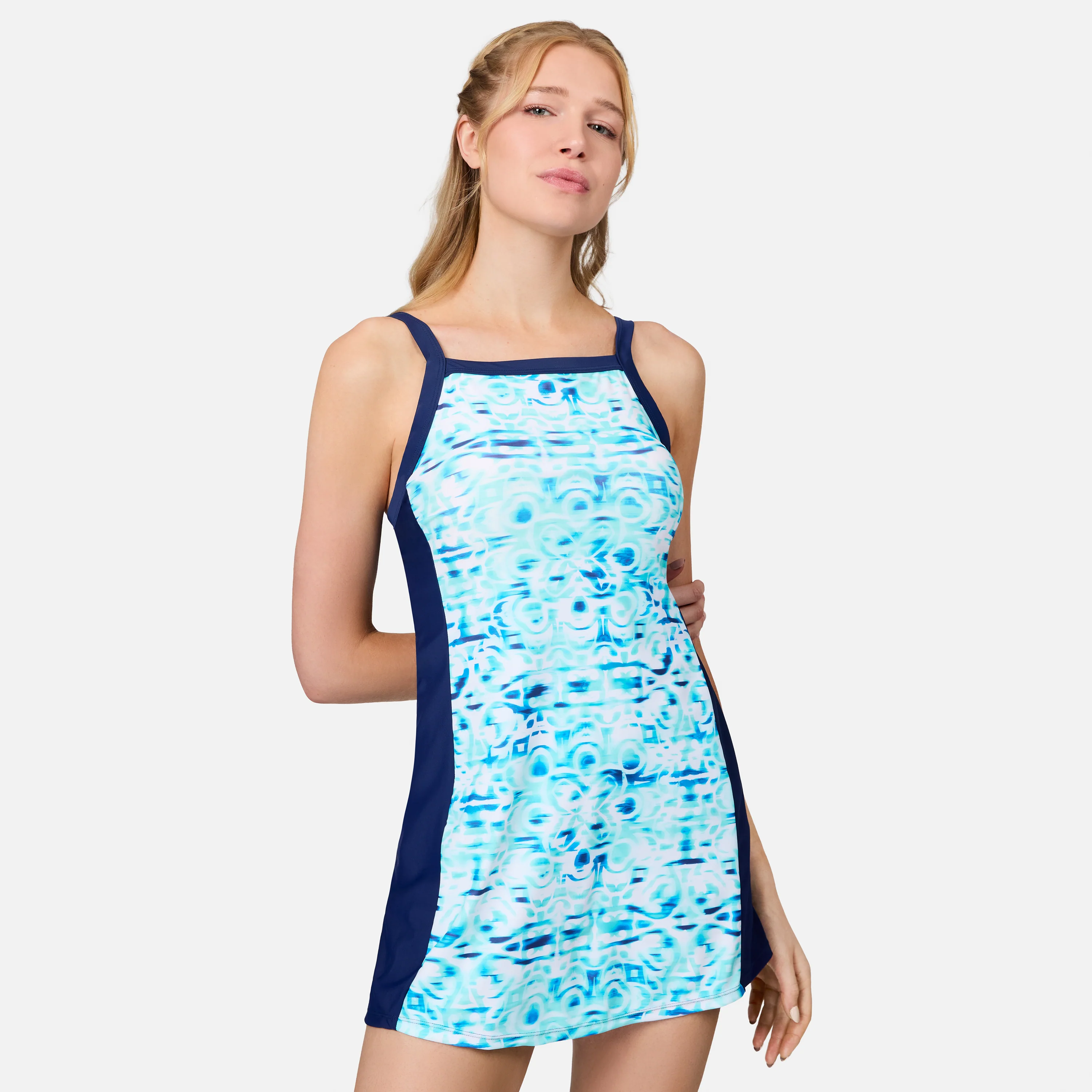 Women's Swim Dress with Built-in Biker Short - Image 21
