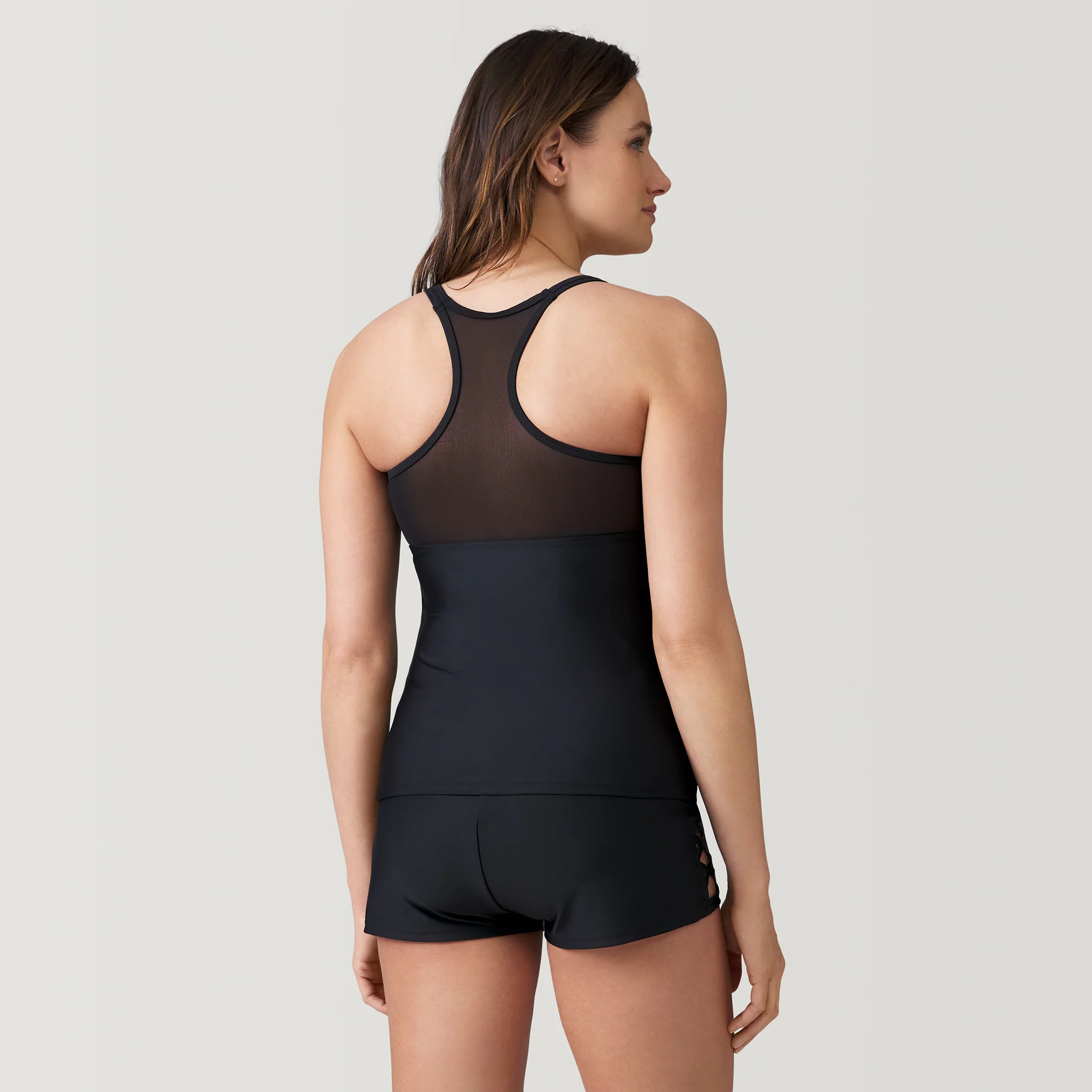 Women's Tango Mesh Zip Up Racerback Tankini Top - Image 5