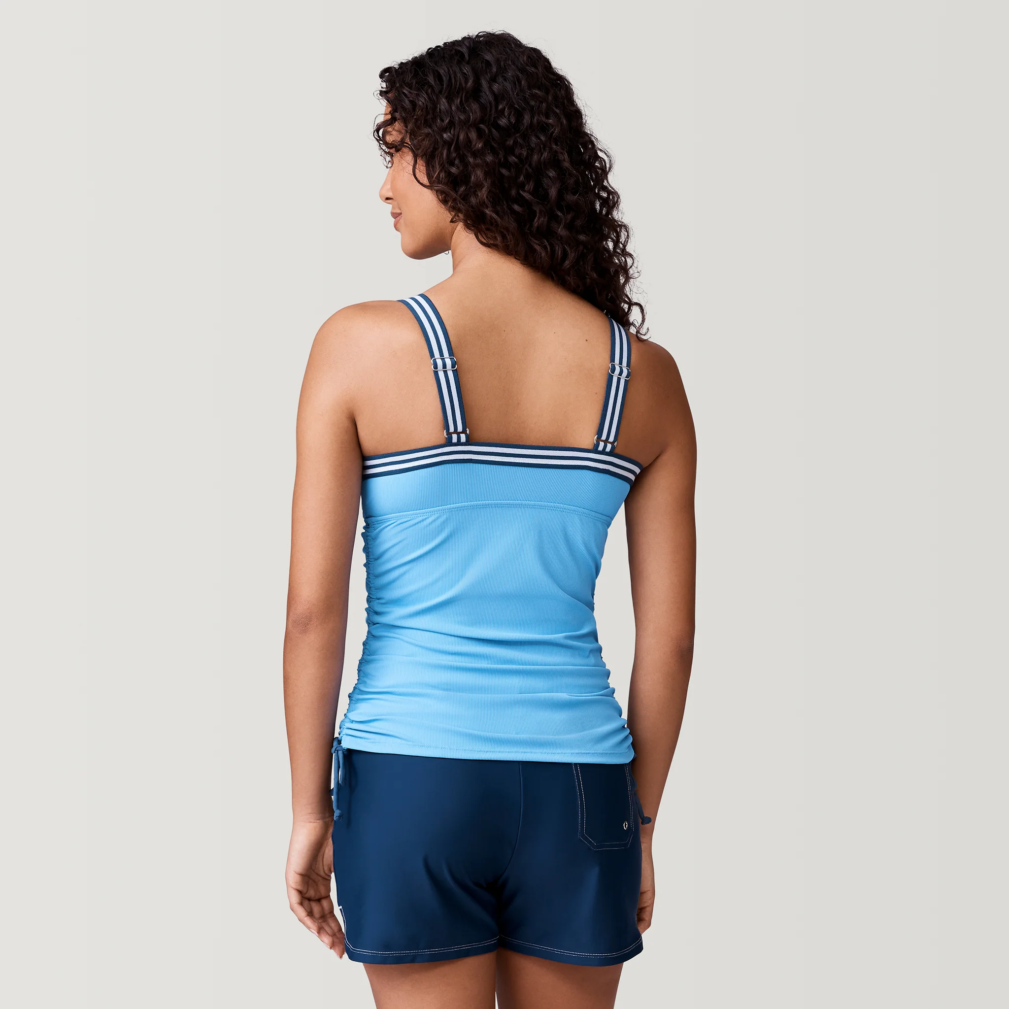 Women's Track Stripe Tankini Top - Image 25